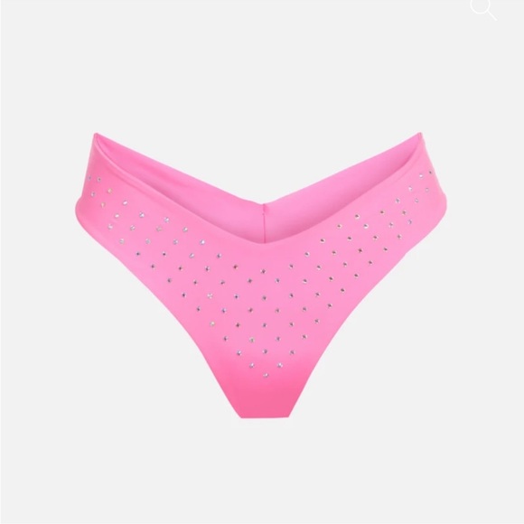 (2pcs) LOVESHACKFANCY X HURLEY - RHINESTONE FIXED TRI BIKINi - Picture 2 of 4